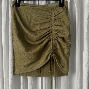 NWT PrettyLittleThing Olive Asymmetrical Skirt